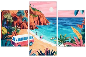 Obraz - Karavan pri oceáne (90x60 cm)