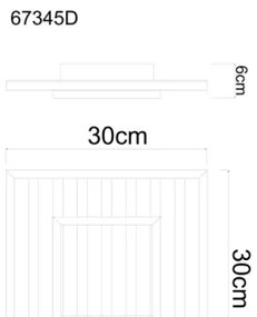 Globo 67345D - LED stropné svietidlo WOODY LED/18W/230V 3000K 30x30 cm