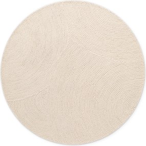 Kusový koberec Eleni 106220 Natur Weiß kruh, 200x200 (priemer) kruh, biela, obývacia izba, Hanse Home