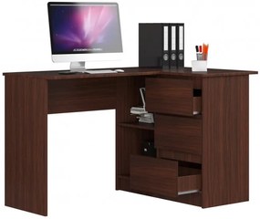 Rohový kancelársky stôl B16 CLP pravý, wenge
