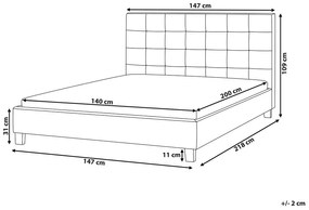 Manželská posteľ 140 cm Rhiannon (béžová) (s roštom). Vlastná spoľahlivá doprava až k Vám domov. 1075615