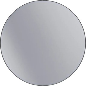 Erga Round, okrúhle zrkadlo 120cm, čierny rám, ERG-V01-ROUND-1212-BK