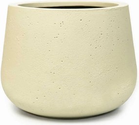 Kvetináč GIRAR, sklolaminát, výška 27 cm, béžová