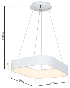 Závesné LED svietidlo Astro, 1x LED 40w, 3000-4000k, w