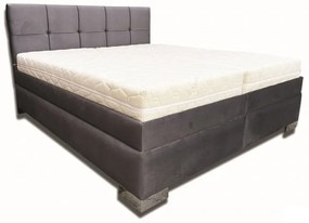 Manželská posteľ 160 cm Elissa (tmavosivá) (bez matrace) (s roštom dreveným latkovým). Vlastná spoľahlivá doprava až k Vám domov. 1052027