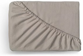 Kvalitex Flanelové napínacie prestieradlo béžová, 90 x 200 cm