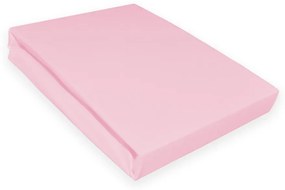 Ružové jednolôžkové prestieradlo JERSEY STANDARD z bavlny 140 g/m2 80x180 cm