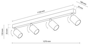 Bodové svietidlo NEX 4xGU10/10W/230V béžová