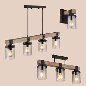 Brilagi - Luster na lanku VISTA 4xE27/60W/230V dub