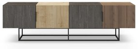 TV stolík v dekore duba v prírodnej farbe 200x55 cm Titan – Marckeric