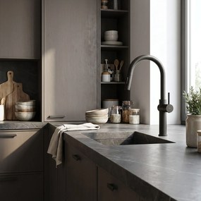 Rea Fresh High, vysoká kuchynská batéria, čierna matná REA-B7200