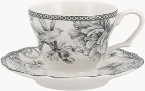 Porcelánové šálky na čaj's podšálkami Mayfair, 6 ks