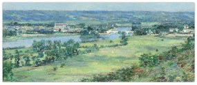 Obraz - Theodore Robinson, The Valley of the Seine, From the Hills of Giverny, reprodukcia (120x50 cm)