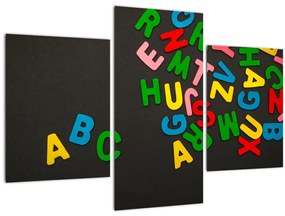 Obraz - farebné písmenká (90x60 cm)