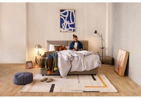 Čalúnená dvojlôžková posteľ taupe s úložným priestorom s roštom 180x200 cm Myra Pillow – Bonami Selection