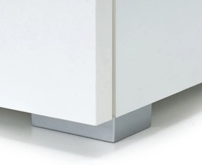 Knižnica 190 cm, biela - 5 priehradiek