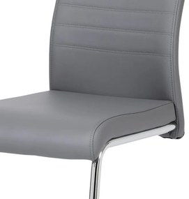 BONTEC Jedálenská stolička, šedá, ekokoža, DCL-418 GREY Farba: Zelená
