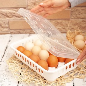 Box na vajíčka, obal na 15 ks vajec, biely WAPPA