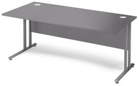 Kancelársky pracovný stôl FLEXUS, rovný, 1600x800 mm, šedá