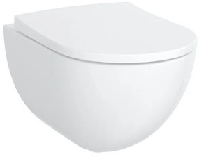 GEBERIT Acanto závesné WC Rimfree (bez splachovacieho kruhu) s hlbokým splachovaním, 350 x 510 mm, biela, s povrchom KeraTect, 500.600.01.8