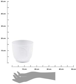 PLASTOVÝ KVETINÁČ ZOE 14X16,5 CM BIELA