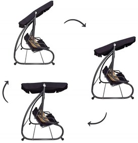 Záhradná hojdačka pre 4 osoby SPRINGOS GS0016