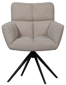 Béžové čalúnené jedálenské kreslo Vinny – WOOOD