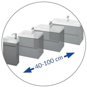 Cersanit - Crea skrinka pod umývadlo na dosku 100cm, biela, S924-021