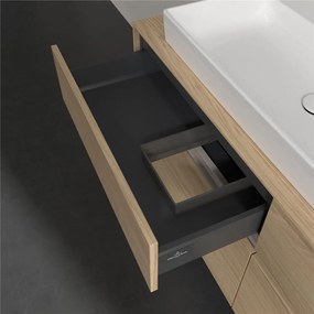 VILLEROY &amp; BOCH Collaro závesná skrinka pod umývadlo na dosku (umývadlo vľavo), 4 zásuvky, 1400 x 500 x 548 mm, Nordic Oak, C08900VJ