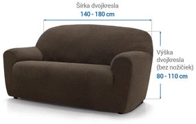 Super strečové poťahy HARMONIA tabaková dvojkreslo (š. 140 - 180 cm)