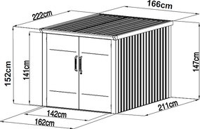 DEOKORK Záhradná skriňa na bicykle AVOCADO B