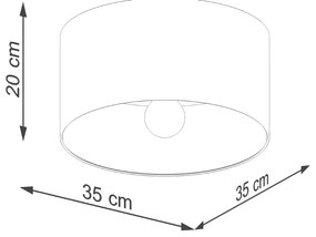 Sollux Lighting Stropné svietidlo TELESTO biela/svetlohnedá