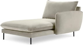 Béžová zamatová leňoška Cosmopolitan Design Vienna, pravý roh