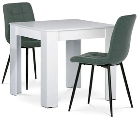 Jedálenský set MDF s 2 stoličkami, 80 x 80 x 75cm, biela