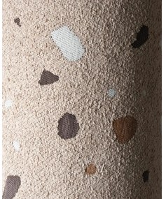 Svetlohnedé detské kresielko z textílie buklé/ženilkové Terrazzo Moon – Wigiwama