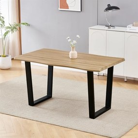 Autronic BONTEC Jedálenský stôl 140x80cm, mdf, sivý dub, HT-F4214 GREY Farba: Hnedá