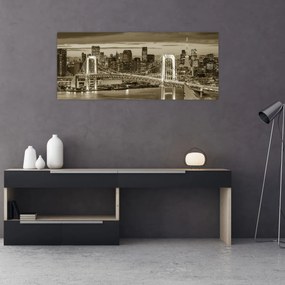 Obraz - Zlaté veľkomesto (120x50 cm)