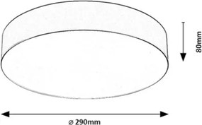 Rabalux 75067 - Vonkajšie stropné svietidlo DOLEN 2xE27/9W/230V pr. 29 cm IP43 béžové
