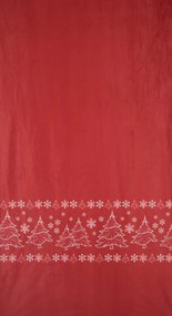 VIANOČNÝ ZATEMŇOVACÍ ZÁVES NA KRÚŽKOCH RUBI 140X250 ČERVENÁ