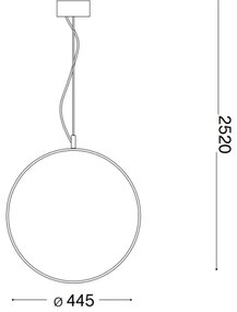 Ideal Lux - LED Luster na lanku CIRCUS LED/29W/230V pr. 44 cm CRI 90 čierna