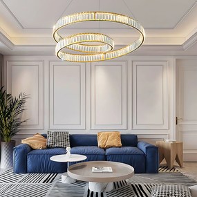 Toolight Toolight, LED závesné svietidlo 60cm, 72W, 3500lm, APP1767-CP, zlatá, OSW-04343