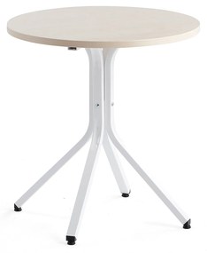 Stôl VARIOUS, Ø700x740 mm, biela, breza