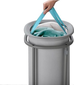 Svetlosivý látkový kôš na bielizeň 50 l Duo – Joseph Joseph