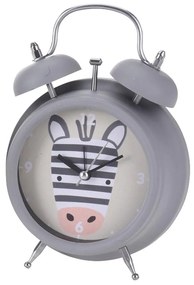 Budík pre deti Zebra šedá