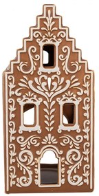 Porcelánový svícen perníková chaloupka Perníková chaloupka - 7*7*15 cm