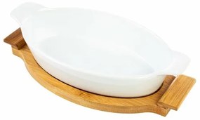 Florina Keramická zapekacia misa na tácke Modeno, 28,5 x 15 cm