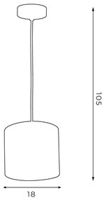 Luster na lanku ARDEN 1xE27/60W/230V pr. 18 cm zelená/zlatá