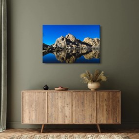 Obraz zrkadlenie skál (90x60 cm)
