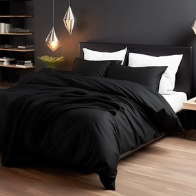 SATÉNOVÉ OBLIEČKY SATINLOVE CLASSIC 140X200 CM, 1KS 70X80 CM ČIERNE