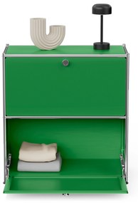 Kovová odkladacia skrinka »CN3« s výklopnými priečinkami, zelená